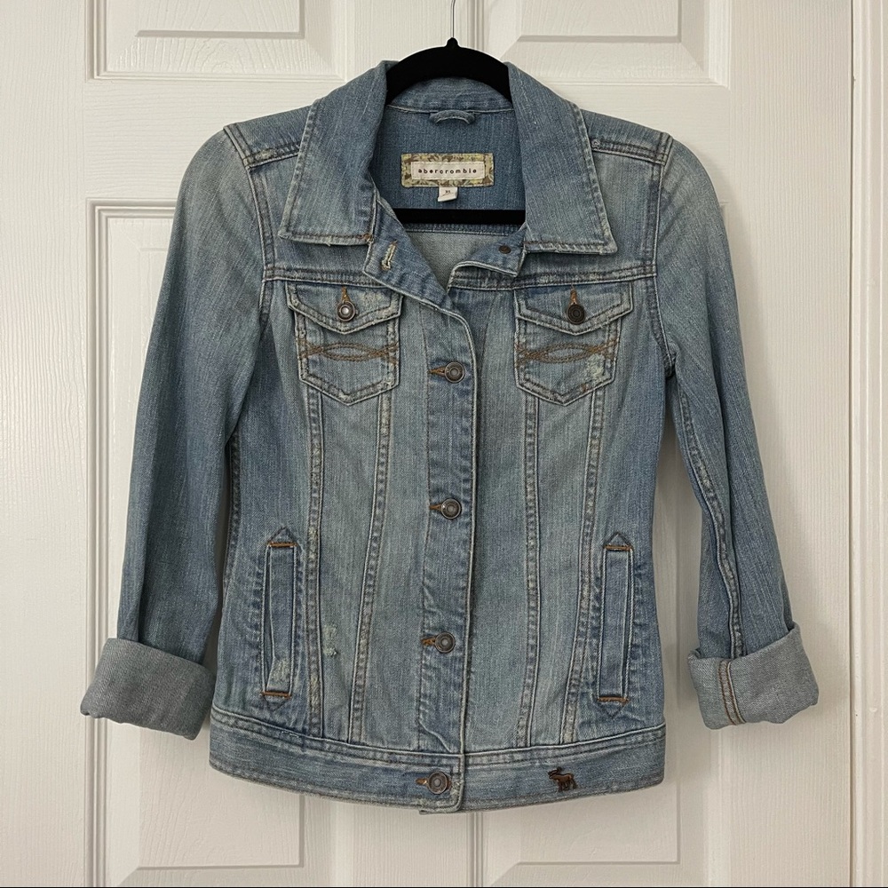 Abercrombie Distressed light denim jacket